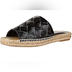 Donald J. Pliner Black Espadrille Slides 6.5